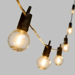 LOTTI - Guirlande guinguette solaire 5m 12 ampoules g40 e12 filament led blanc chaud lotti