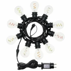 LOTTI - Guirlande guinguette multicolore filament spirale basse tension 36v 5m prolongeable extérieur lotti