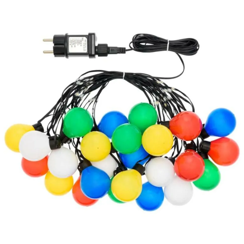 LOTTI - Guirlande guinguette multicolore câble illuminé 25 globes g50 10m lotti