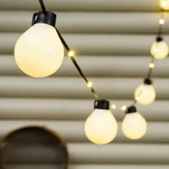 LOTTI - Guirlande guinguette électrique câble avec led illuminées 25 globes blanc chaud lotti