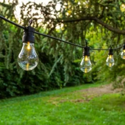 LOTTI - Guirlande lumineuse guinguette 12m 30 ampoules transparente blanc chaud chic lotti