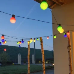 LOTTI - Guirlande lumineuse guinguette multicolore 10m 20 globes led pas cher lotti