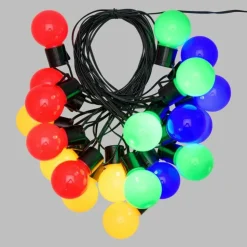 LOTTI - Guirlande lumineuse guinguette multicolore 10m 20 globes led pas cher lotti