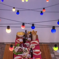 LOTTI - Guirlande lumineuse guinguette multicolore 10m 20 globes led pas cher lotti