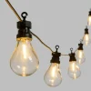 LOTTI - Guirlande lumineuse style guinguette 5m 10 ampoules poire led filament blanc chaud prolongeable 24v lotti