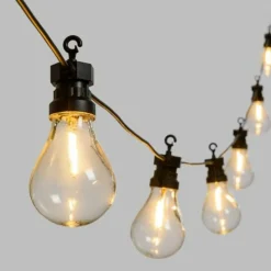 LOTTI - Guirlande lumineuse style guinguette 5m 10 ampoules poire led filament blanc chaud prolongeable 24v lotti