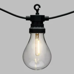 LOTTI - Guirlande lumineuse style guinguette 5m 10 ampoules poire led filament blanc chaud prolongeable 24v lotti