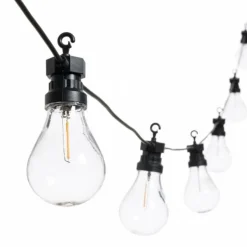 LOTTI - Guirlande lumineuse style guinguette 5m 10 ampoules poire led filament blanc chaud prolongeable 24v lotti
