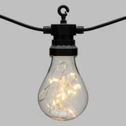 LOTTI - Guirlande lumineuse guinguette 10 ampoules fil de lumière micro led étanche lotti