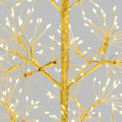 LOTTI - Sapin lumineux rich champagne h180cm 1800 microled flashled avec rameaux lotti