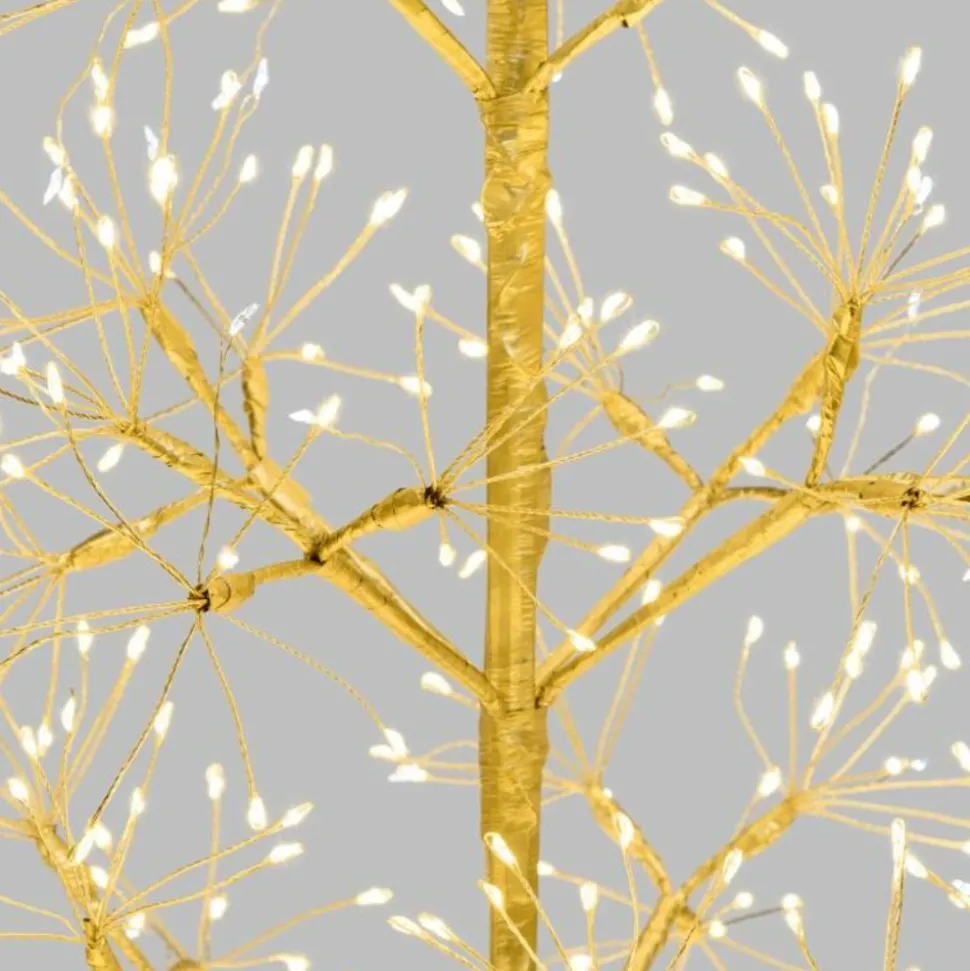 LOTTI - Sapin lumineux rich champagne h180cm 1800 microled flashled avec rameaux lotti