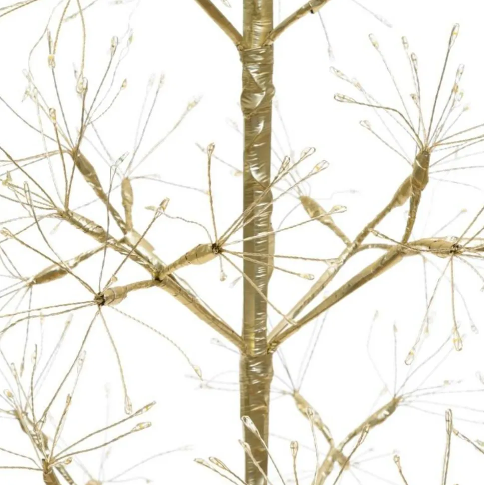 LOTTI - Sapin lumineux rich champagne h180cm 1800 microled flashled avec rameaux lotti