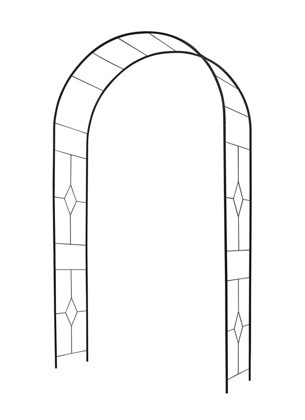 LOUIS MOULIN - Arche basics tube rond 16 vitrail - 130x40x250 cm - noir