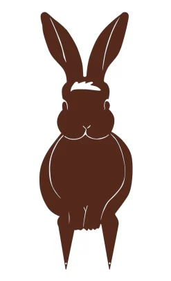 LOUIS MOULIN - Figurine à piquer en forme de lapin - 17x43,5cm - fer vieilli