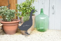 LOUIS MOULIN - Figurine à piquer oie - 50x34 cm - anthracite