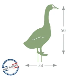 LOUIS MOULIN - Figurine à piquer oie - 50x34 cm - vert clair