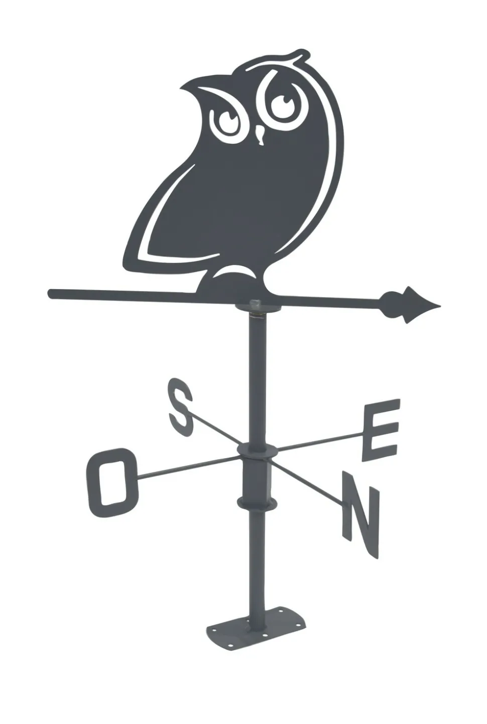 LOUIS MOULIN - Girouette hibou - 45x72,5 cm - anthracite