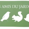 LOUIS MOULIN - Pancarte décorative en métal "les amis du jardin" - 25,5x12,5cm - vert pâle
