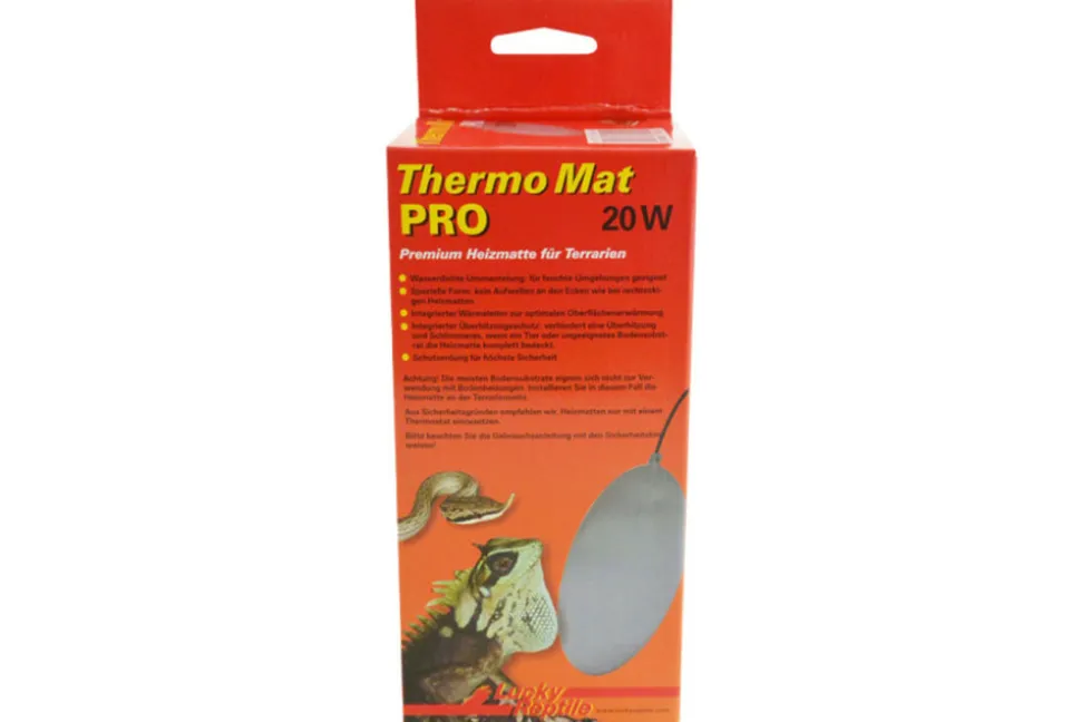 LUCKY REPTILE - Tapis chauffant ovale 20w pour terrarium - thermo mat pro 35 x 20 cm - chauffage pour reptiles (lézards, serpents), amphibiens