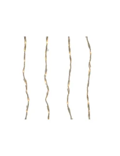 LUMINEO - Rideau led balcon usage extérieur. Blanc lumière chaude. 2x1m. 220 leds.