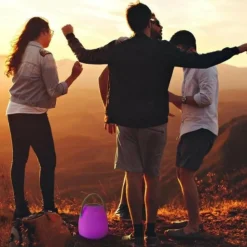 LUMISKY - Lampe enceinte bluetooth sans fil - - mini may play - h23 cm - led blanc et multicolore dimmable