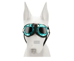 Lunettes de soleil pour animaux mcboson, monture bleue, verres gris