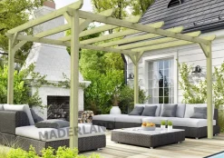MADERLAND - Pergola en bois autoportante - modèle cambados - 420 x 300 cm