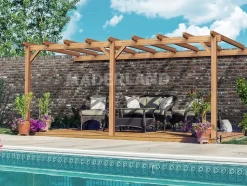 MADERLAND - Pergola en bois adossée - modèle palma - 500 x 400 cm