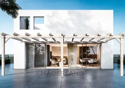 MADERLAND - Pergola en bois adossée - modèle sevilla - 600 x 400 cm