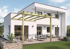 MADERLAND - Pergola en bois adossée - modèle lloret - 600 x 300 cm