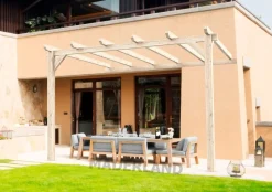 MADERLAND - Pergola en bois adossée - modèle cádiz - 500 x 400 cm
