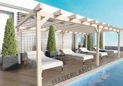 MADERLAND - Pergola en bois autoportante - modèle marsella - 800 x 400 cm