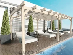 MADERLAND - Pergola en bois lamellé-collé marseille 600 x 500 cm