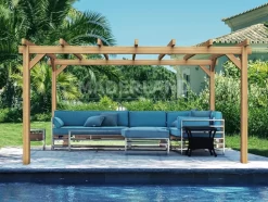 MADERLAND - Pergola en bois autoportante - modèle valencia - 500 x 300 cm