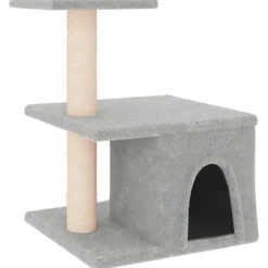 MAISON EXCLUSIVE - Arbre à chat avec griffoirs en sisal gris clair 48 cm