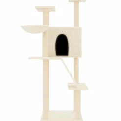 MAISON EXCLUSIVE - Arbre à chat avec griffoirs en sisal crème 143 cm