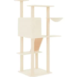 MAISON EXCLUSIVE - Arbre à chat avec griffoirs en sisal crème 143 cm