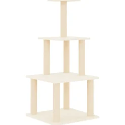 MAISON EXCLUSIVE - Arbre à chat avec griffoirs en sisal crème 111 cm