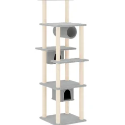 MAISON EXCLUSIVE - Arbre à chat avec griffoirs en sisal gris clair 169 cm