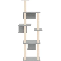 MAISON EXCLUSIVE - Arbre à chat avec griffoirs en sisal gris clair 169 cm