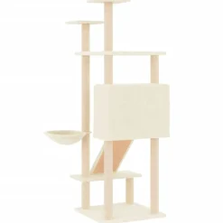 MAISON EXCLUSIVE - Arbre à chat avec griffoirs en sisal crème 153 cm