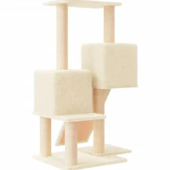 MAISON EXCLUSIVE - Arbre à chat avec griffoirs en sisal crème 82 cm