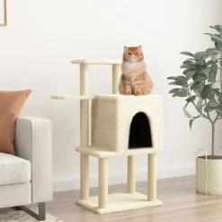 MAISON EXCLUSIVE - Arbre à chat avec griffoirs en sisal crème 97 cm