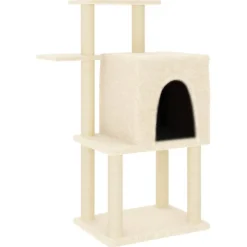 MAISON EXCLUSIVE - Arbre à chat avec griffoirs en sisal crème 97 cm
