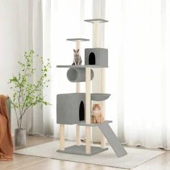 MAISON EXCLUSIVE - Arbre à chat avec griffoirs en sisal gris clair 168 cm