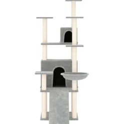 MAISON EXCLUSIVE - Arbre à chat avec griffoirs en sisal gris clair 154 cm