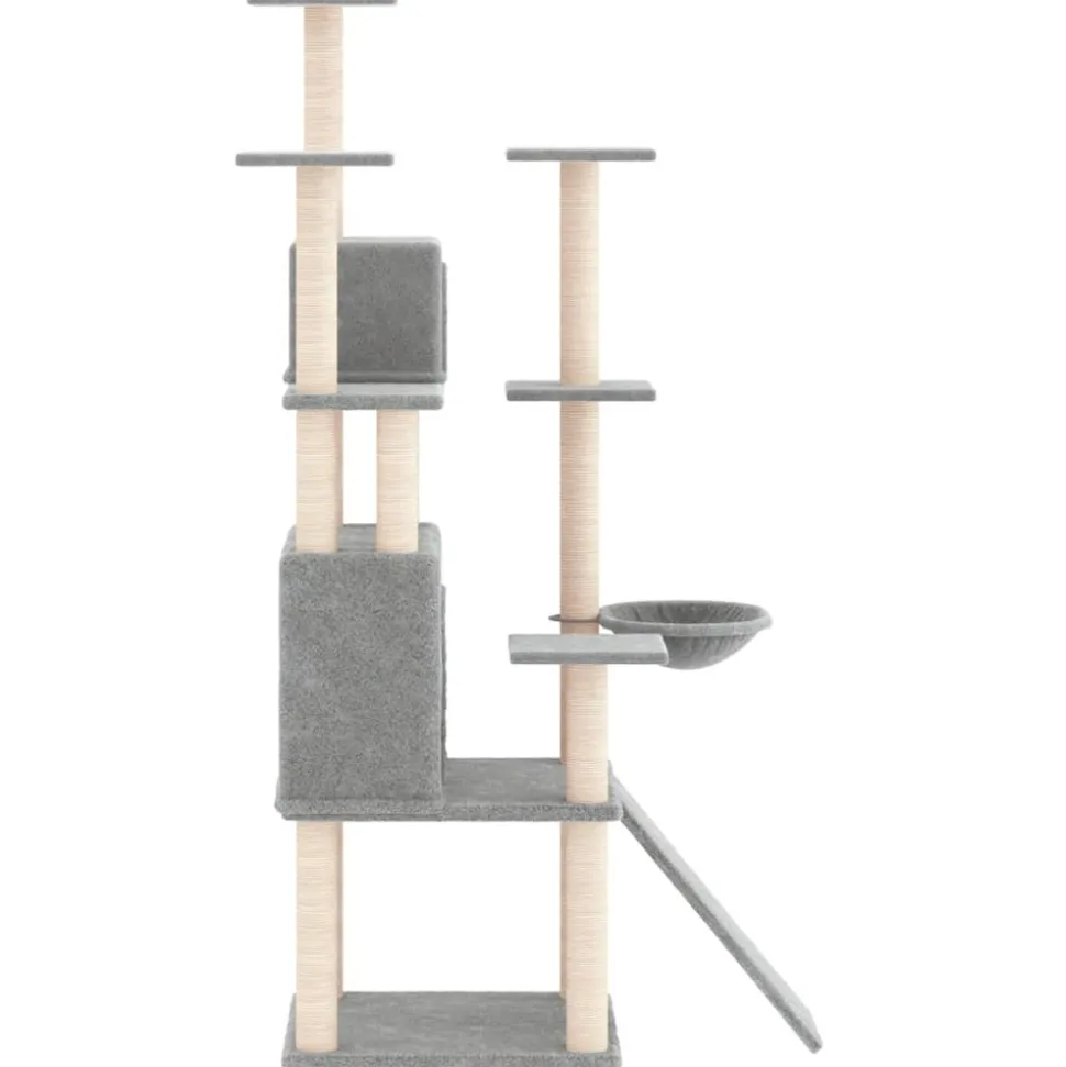 MAISON EXCLUSIVE - Arbre à chat avec griffoirs en sisal gris clair 154 cm