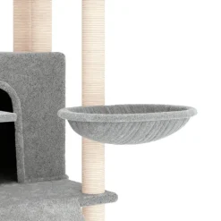 MAISON EXCLUSIVE - Arbre à chat avec griffoirs en sisal gris clair 154 cm