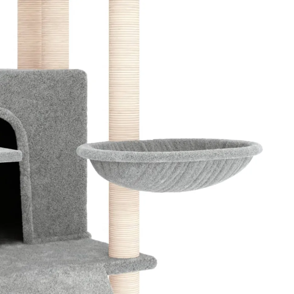 MAISON EXCLUSIVE - Arbre à chat avec griffoirs en sisal gris clair 154 cm