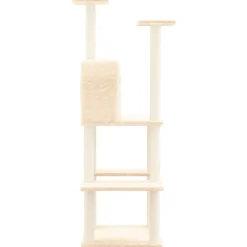 MAISON EXCLUSIVE - Arbre à chat avec griffoirs en sisal crème 144,5 cm